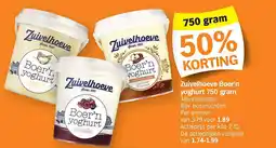Albert Heijn Zuivelhoeve Boer'n yoghurt 750 gram aanbieding