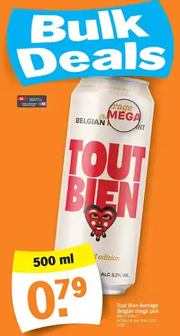 Albert Heijn Tout Bien Average Belgian mega pint aanbieding