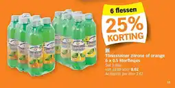 Albert Heijn Tönissteiner zitrone of orange 6 x 0.5 literflesjes aanbieding