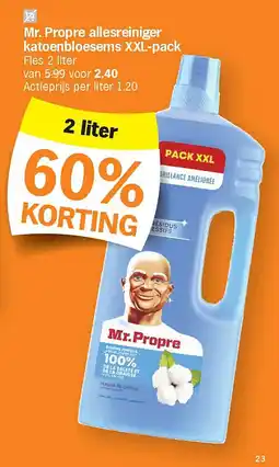 Albert Heijn Mr. Propre allesreiniger katoenbloesems XXL-pack aanbieding