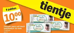 Albert Heijn Pampers aqua soft touch babydoekjes 48 stuks aanbieding