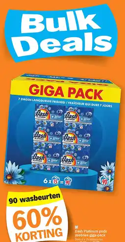 Albert Heijn Dash Platinum pods zeebries giga-pack aanbieding