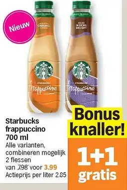 Albert Heijn Starbucks frappuccino 700 ml aanbieding