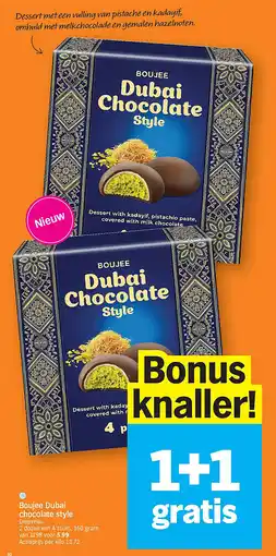 Albert Heijn Boujee Dubai chocolate style aanbieding