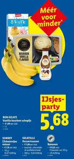 Lidl BON GELATI Vanille bourbon schepijs aanbieding