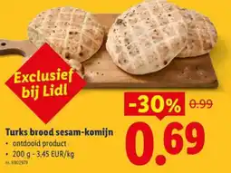 Lidl Turks brood sesam-komijn aanbieding