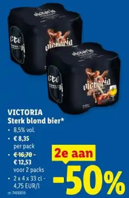 Lidl VICTORIA Sterk blond bier aanbieding