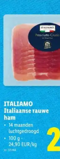 Lidl Italiaanse rauwe ham aanbieding