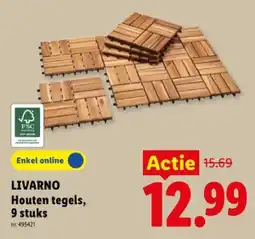 Lidl Houten tegels, 9 stuks aanbieding
