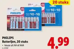 Lidl Batterijen, 20 stuks aanbieding