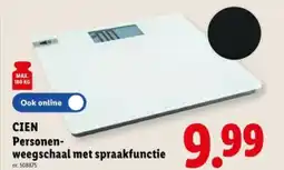 Lidl Personenweegschaal met spraakfunctie aanbieding
