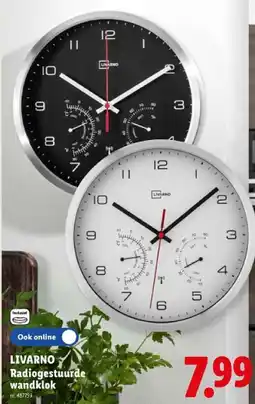 Lidl Radiogestuurde wandklok aanbieding