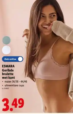Lidl Geribde bralette met kant aanbieding