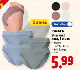 Lidl Slips met kant, 5 stuks aanbieding