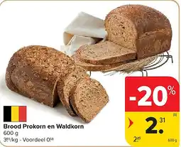 Carrefour Brood Prokorn en Waldkorn aanbieding
