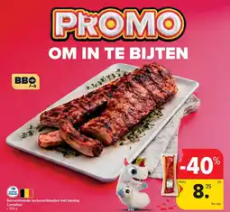 Carrefour Gemarineerde varkensribbetjes met honing aanbieding