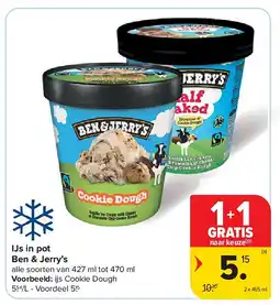 Carrefour IJs in pot Ben & Jerry’s aanbieding