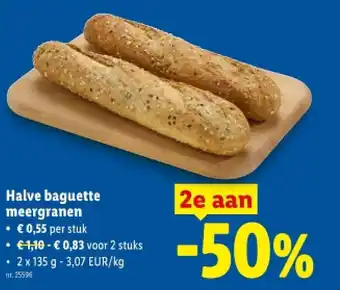 Lidl Halve baguette meergranen aanbieding