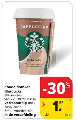 Carrefour Koude dranken Starbucks aanbieding