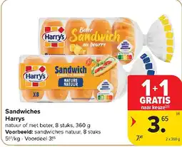 Carrefour Sandwiches Harrys aanbieding