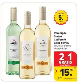 Carrefour Verenigde Staten Californië Gallo Family aanbieding