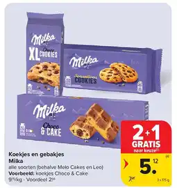 Carrefour Koekjes en gebakjes Milka aanbieding
