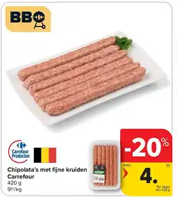 Carrefour Chipolata’s met fi jne kruiden Carrefour aanbieding