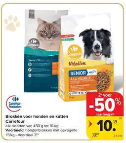 Carrefour Brokken voor honden en katten Carrefour aanbieding