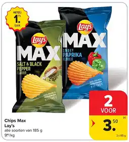 Carrefour Chips Max Lay’s aanbieding