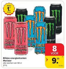 Carrefour Blikjes energiedranken Monster aanbieding