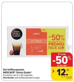 Carrefour Set ko ecapsules NESCAFÉ Dolce Gusto aanbieding
