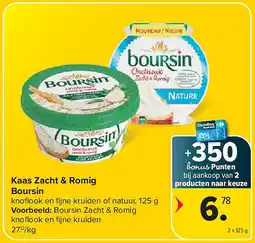 Carrefour Kaas Zacht & Romig Boursin aanbieding