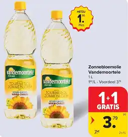 Carrefour Zonnebloemolie Vandemoortele aanbieding