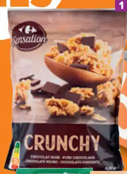 Carrefour Muesli Crunchy met pure chocolade intense Carrefour aanbieding