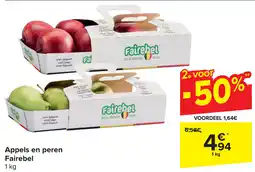 Carrefour Appels en peren Fairebel aanbieding