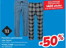 Carrefour Flanellen pyjamabroek voor heren aanbieding