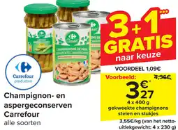 Carrefour Champignon en aspergeconserven Carrefour aanbieding