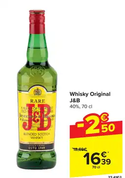 Carrefour J&B Whisky Original 40% aanbieding