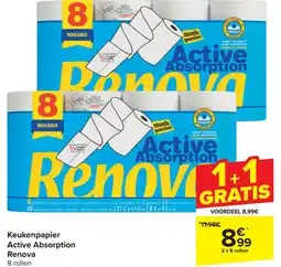 Carrefour Keukenpapier Active Absorption Renova aanbieding