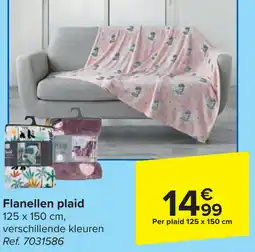 Carrefour Flanellen plaid aanbieding
