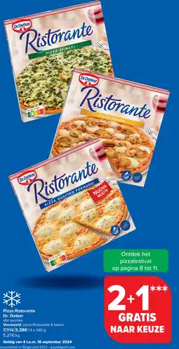 Carrefour Pizza Ristorante Dr. Oetker aanbieding