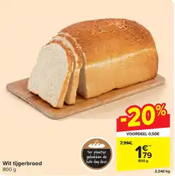 Carrefour Wit tijgerbrood aanbieding