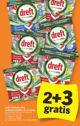 Albert Heijn Dreft Platinum Plus vaatwascapsules aanbieding