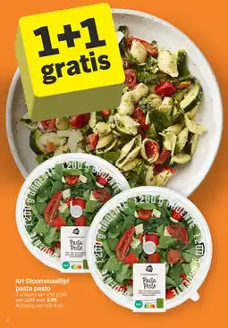 Albert Heijn AH Stoommaaltijd pasta pesto aanbieding