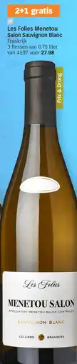Albert Heijn Les Folies Menetou Salon Sauvignon Blanc aanbieding
