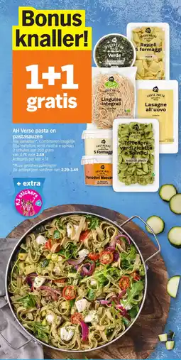 Albert Heijn AH Verse pasta en pastasauzen aanbieding