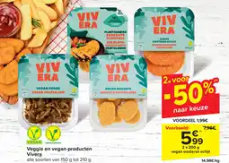 Carrefour Vivera Veggie en vegan producten aanbieding
