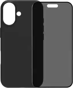 Coolblue BlueBuilt Back Cover iPhone 17 Zwart + BlueBuilt iPhone 17 Privacy Screenprotector Glas aanbieding