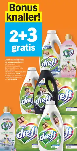 Albert Heijn Dreft wasmiddelen en wasverzachters aanbieding