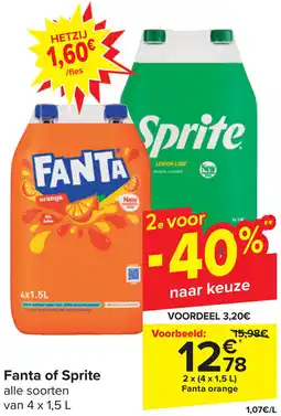 Carrefour Fanta of Sprite aanbieding